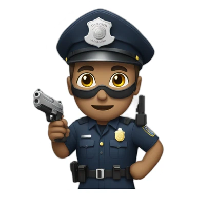 police man with a wather gun sticker