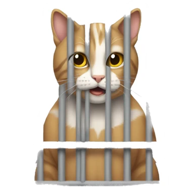 cat in jail sticker