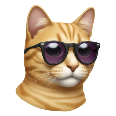 Cat with sunglasses sticker