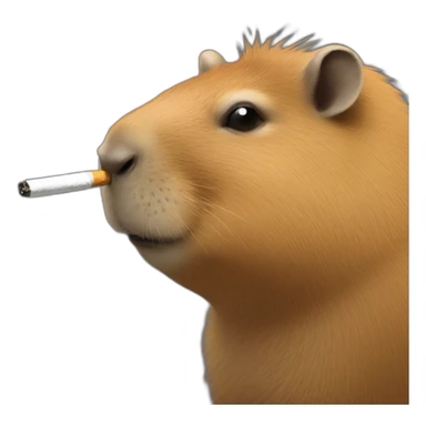 a-capybara-smoking-a-cigarette sticker