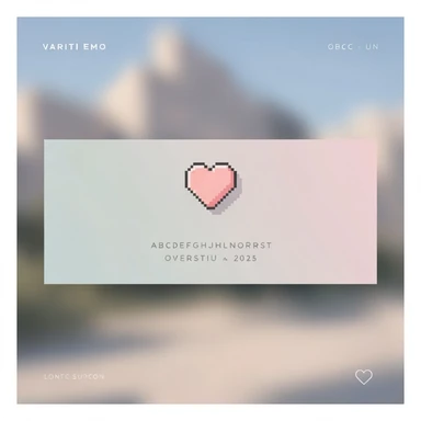pastel emo banner with a heart accent, cute, expressive, minimal, variation 4 sticker