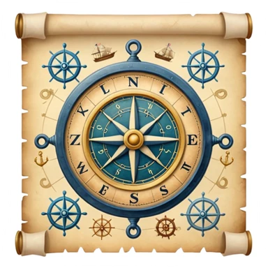 sea navigation chart. sticker