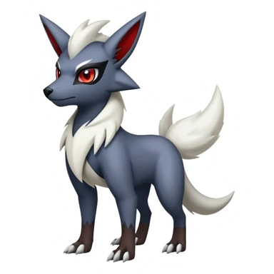 Edgy cool Absol-Zorua-Zangoose-Houndour-Poochyena-creature-hybrid full body  sticker