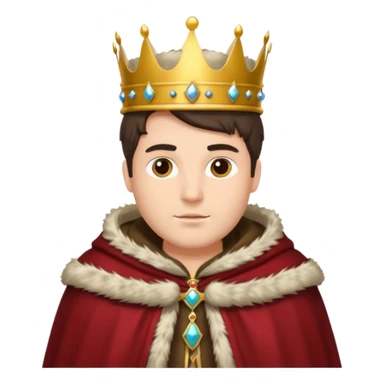 king in winter clothes   sticker