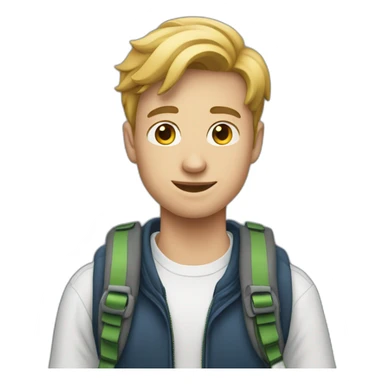 20 year old white man going to university sticker