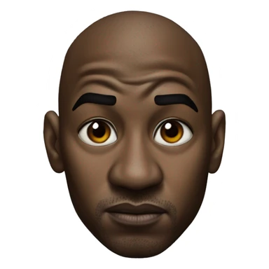 Michael Jordan in a jacket holds his head and is sad photorealistic serious sticker