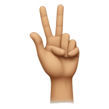 hand with 2 fingers up sticker