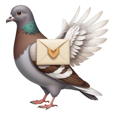 Pigeon sending a mail sticker
