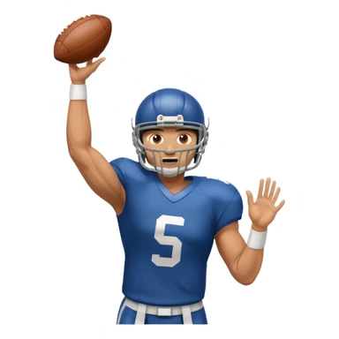 Quarterback throwing  sticker