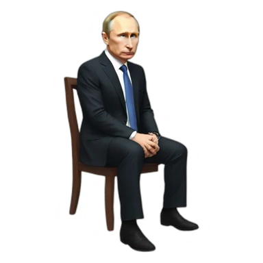 Putin sitting backwards sticker
