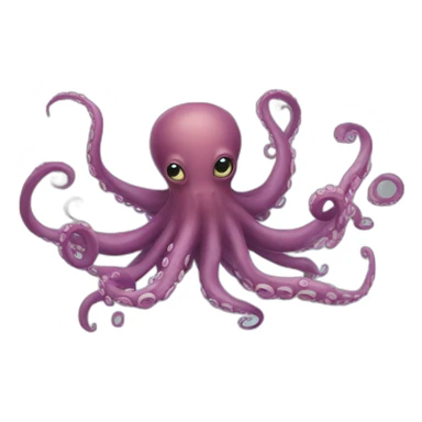 flying octopus sticker