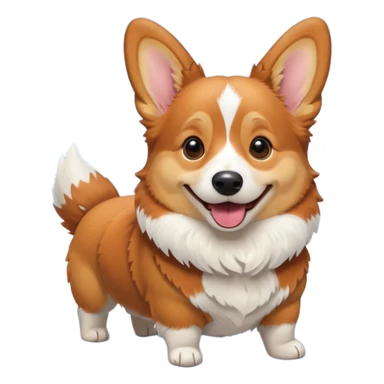 tricolor corgi in snow sticker
