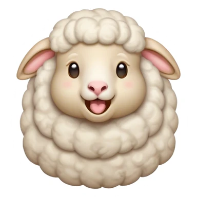 Cinematic Cute Yawning Sheep Portrait Emoji, Head tilted slightly with a dramatic, wide-open yawn, showcasing a soft, downy white fleece with gently drooping ears, round gentle eyes barely open in drowsy contentment, Simplified yet irresistibly adorable features, highly detailed, glowing with a soft, cozy glow, high shine, relaxed yet expressive, stylized with a touch of whimsical charm, bright and endearing, soft glowing outline, capturing the essence of a sleepy yet affectionate sheep, so drowsy it feels like it could stretch out of the screen and curl up for a nap! sticker