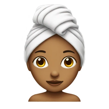 Girl with towel on head  sticker