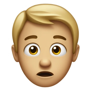 A confused face  sticker