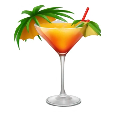 Tropical cocktail sticker