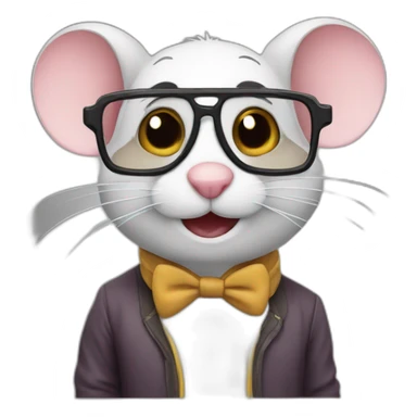 nerd mouse sticker