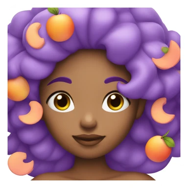 purple mermaid with peach skin sticker