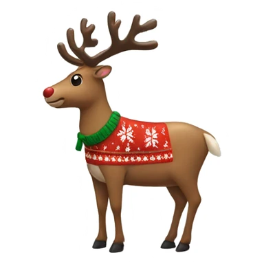 reindeer in a christmas sweater sticker