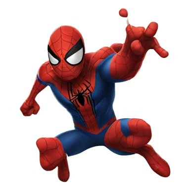 the rock hit spiderman sticker
