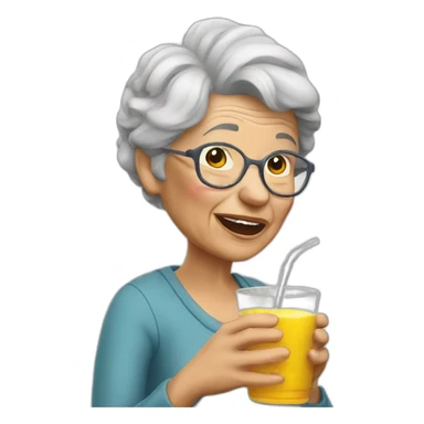 thirsty granny sticker