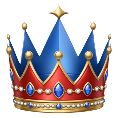 Red, White, and Blue crown sticker