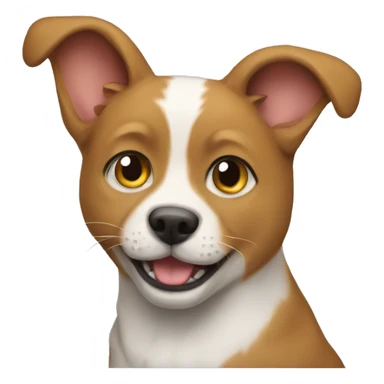 a cat-loving dog sticker