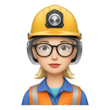 woman wearing helmet and glasses sticker