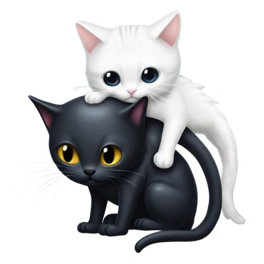 Xenomorph hugs a white cat sticker