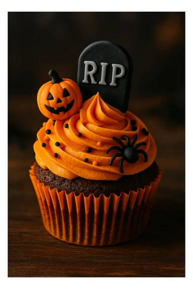 Halloween cupcake sticker