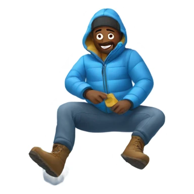 Guy making a snow angel  sticker