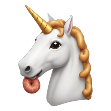 unicorn with sausage as horn sticker