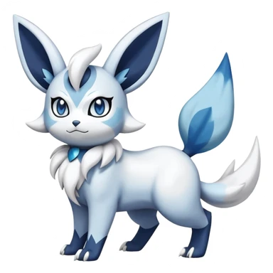 Meowstic-Absol-Minccino-Glaceon-Pokémon-Fakémon-hybrid-creature (full body) sticker