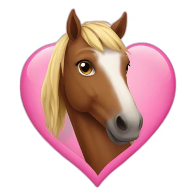 horse in heart sticker