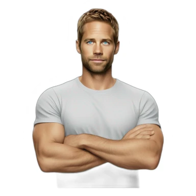 actor paul walker blue eyes with a t-shirt on sticker