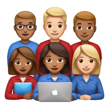 Software Engineering team (multi sex and ethnicity) sticker