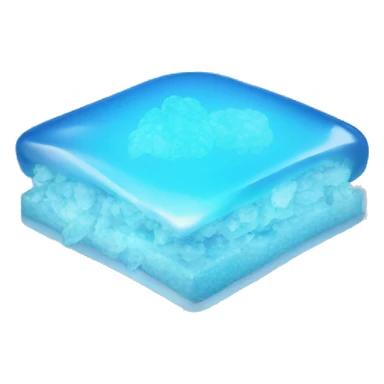 blue hologram food sticker