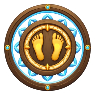 rune circle lighting under character feet realization sticker