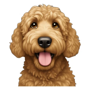 Dark golden doodle sticker