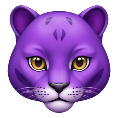 Purple Panther face turned to the slight right sticker