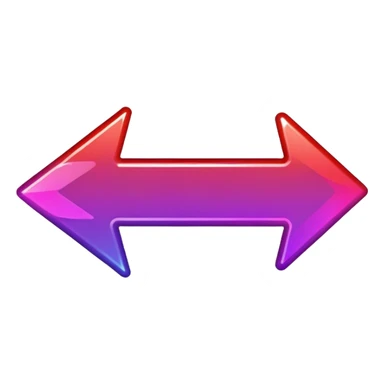 color gradient between red and purple glitter arrow right sticker