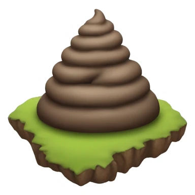 a poop on a mountain sticker