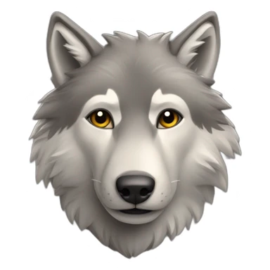 Loup qui fait un câlin à un moutob sticker