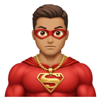 super hero with big necklace sticker