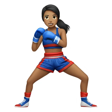 muay thai female sticker
