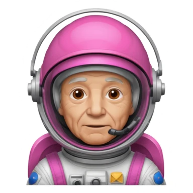  old man man Astronaut with Pink Visors sticker