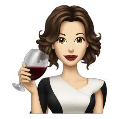 Kate beckinsale drinking wine sticker