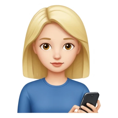 Girl posting on her phone  sticker