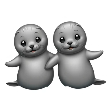 Two seals in the rain sticker