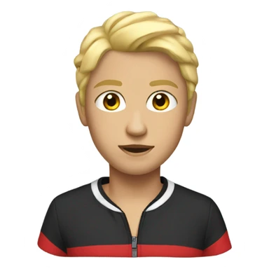 Short blonde hair red tracksuit  sticker